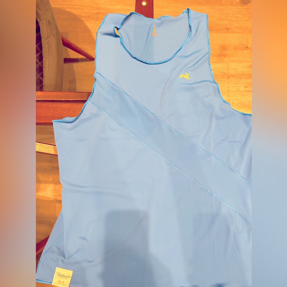 Tracksmith - L - Strata Ocean (Blue) Singlet - Men